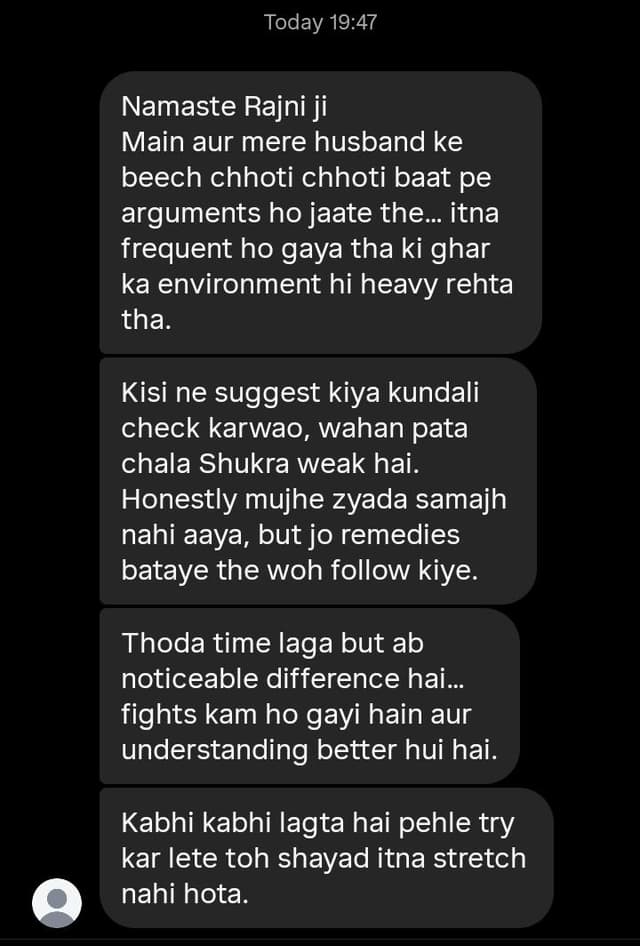 नेहा WhatsApp testimonial